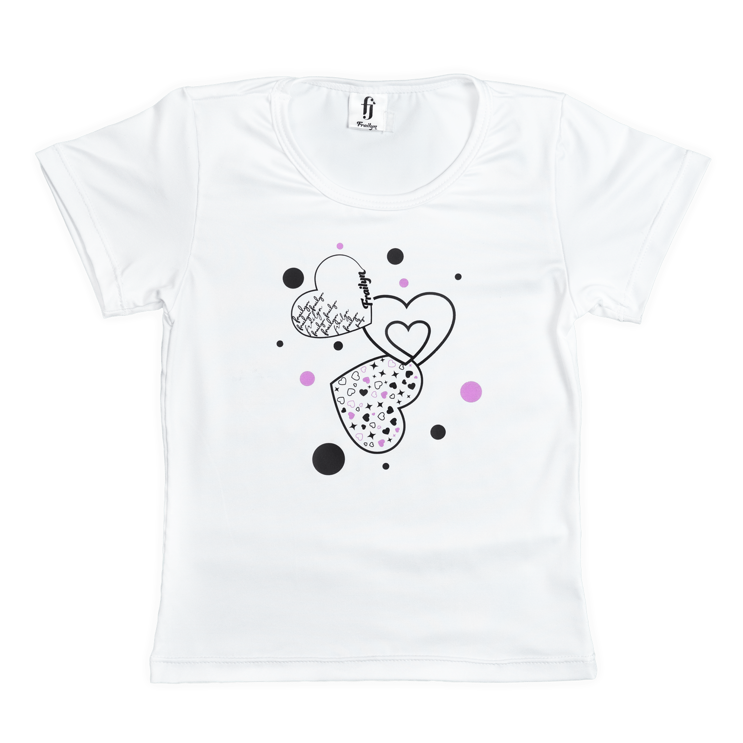 Blusa básica para niña cuello redondo