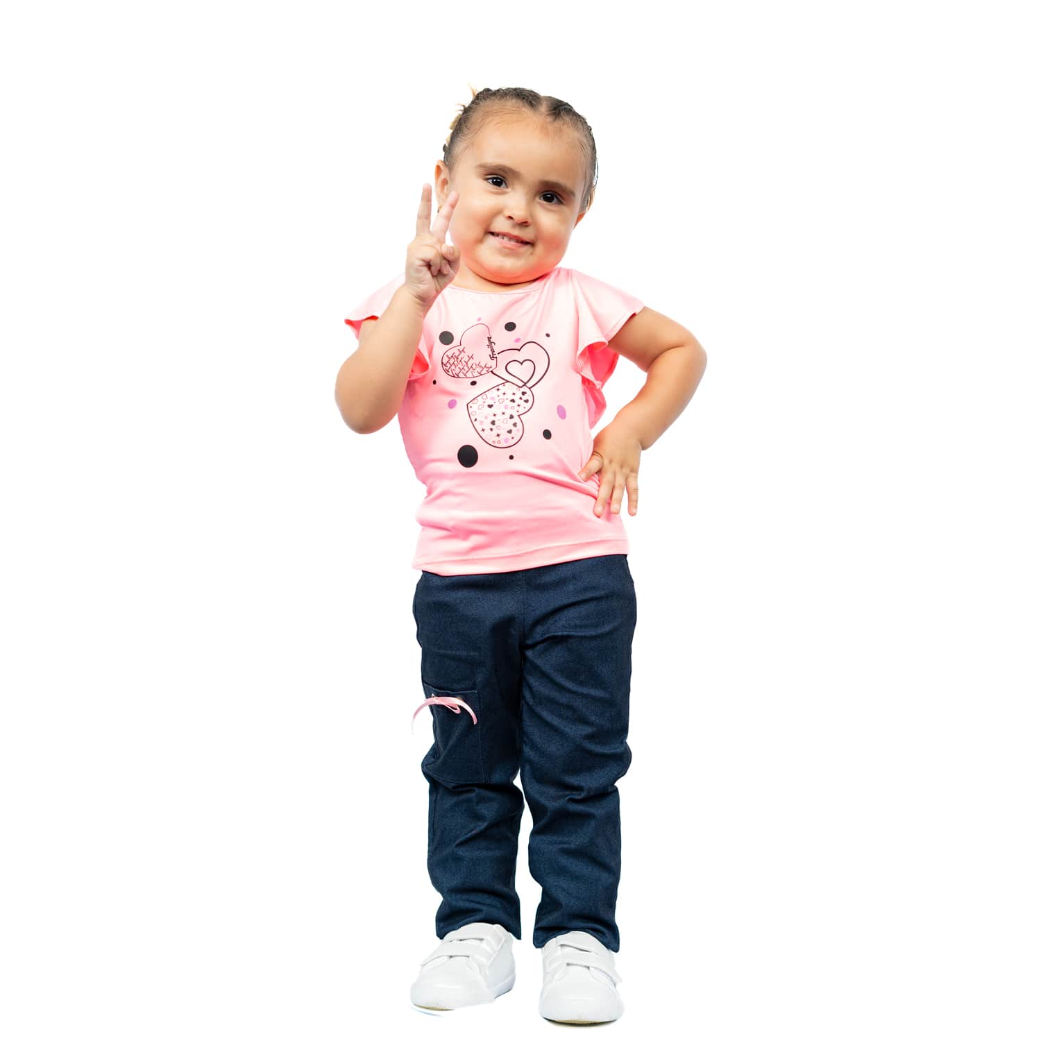 Blusa para niña con manga mariposa - Imagen 2