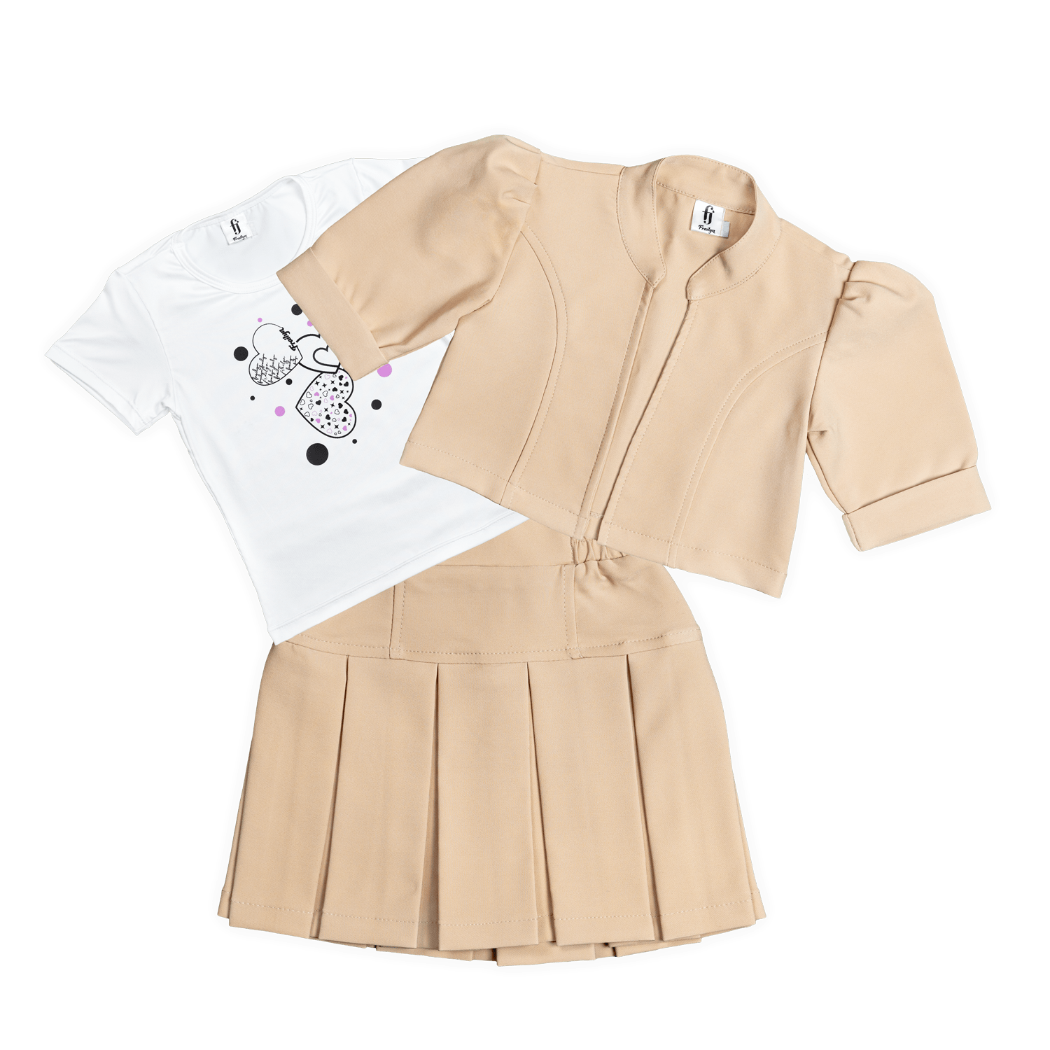 Conjunto para niña blazer y falda en tablones - Imagen 7