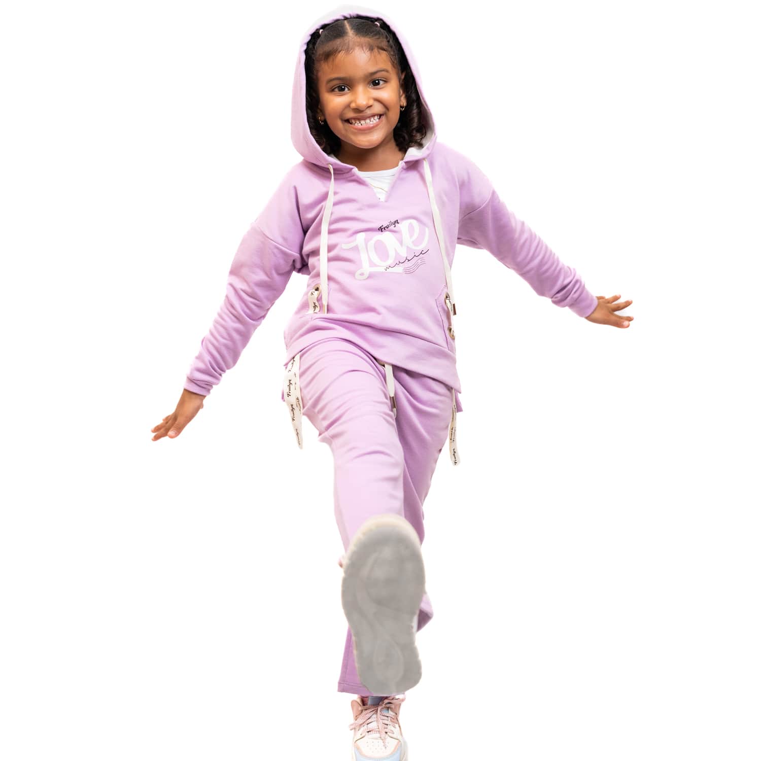 Conjunto deportivo para niña buzo con capucha - Imagen 6