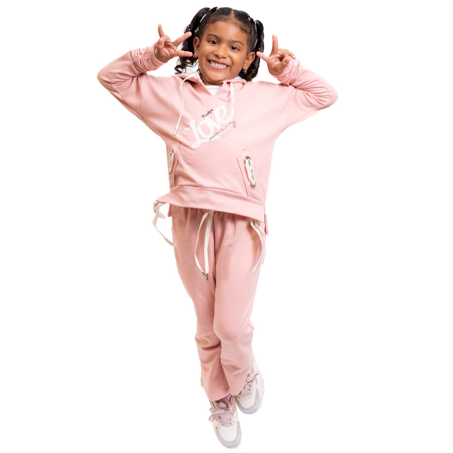Conjunto deportivo para niña buzo con capucha - Imagen 7
